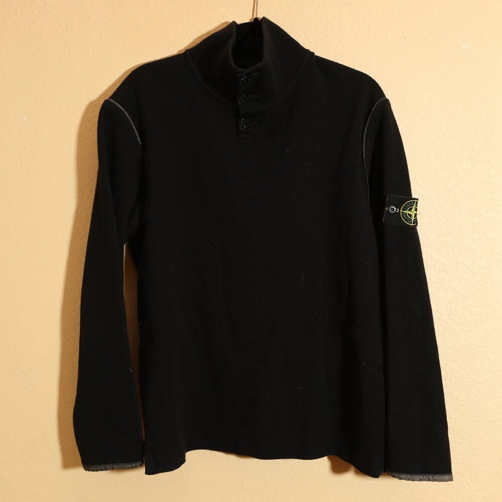 Stone Island Hybrid Turtleneck Sweater With Buttons (M)